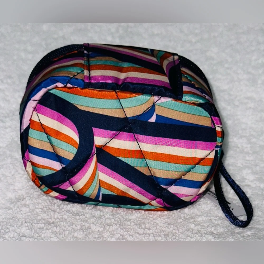 NWT Vera Bradley Ultralight Mini Zip Case.  Retired Pattern Retro Ribbon.